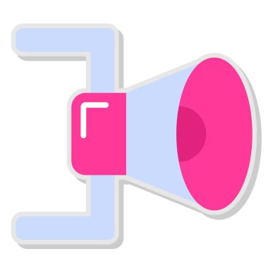 megafon simgesi, vektör illüstrasyonu