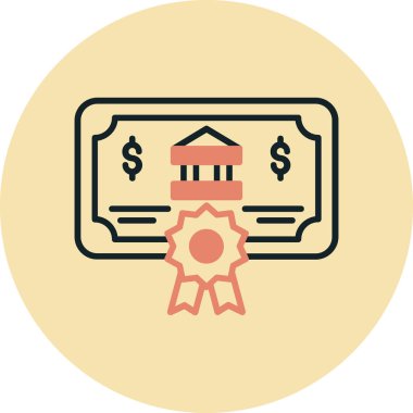 Banka. Web simgesi basit illüstrasyon