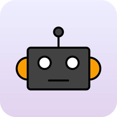 vektör robot simgesi beyaz arkaplanda izole edildi