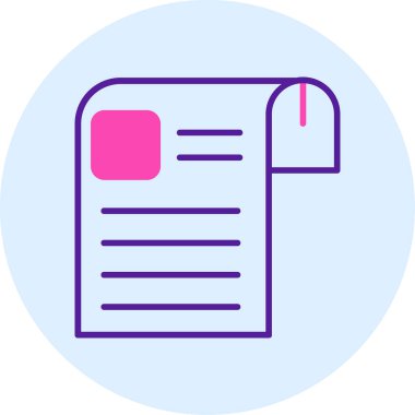 Belge simgesinin vektör illüstrasyonu