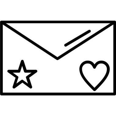 İçinde aşk mektubu simgesi olan zarf