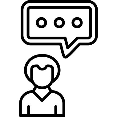 Sohbet simgesi, vektör çizimi