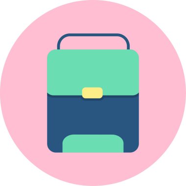 Sırt çantası. Web simgesi basit tasarım