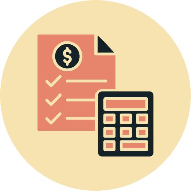 Hesap makinesi. Web simgesi basit illüstrasyon