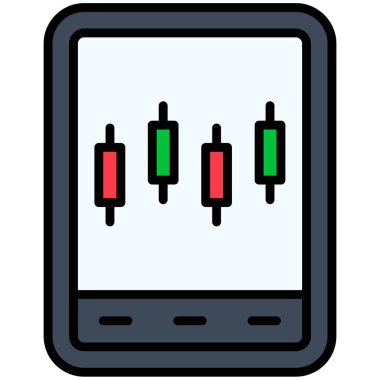 mobil aygıt renk ana hatları vektörü