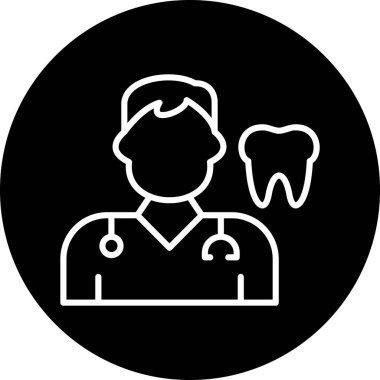 diş hekimi simge vektör çizim