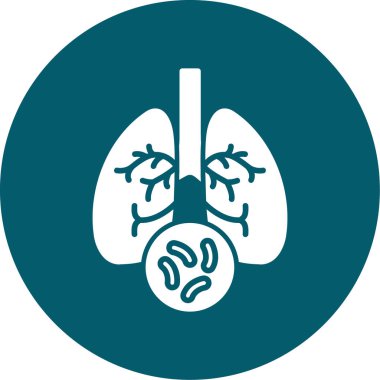 Akciğer. Web simgesi basit illüstrasyon