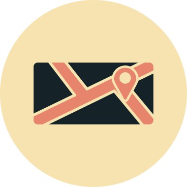 konum simgesi, vektör çizimi