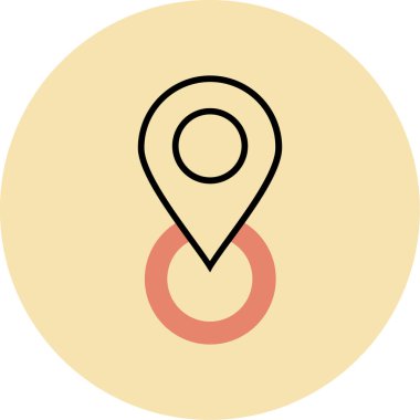 Konumu PIN simgesi. vektör çizim