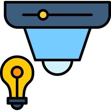 Açık lamba ışık simgesi - taslak biçimi