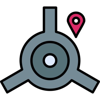 konum haritası belirleyici simgesi - taslak biçimi