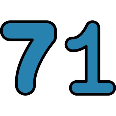 7 numaralı işaret simgesi tasarım şablonu