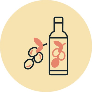 şarap cam ikonu, vektör illüstrasyonu