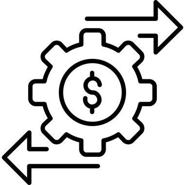 Para için. Web simgesi basit illüstrasyon