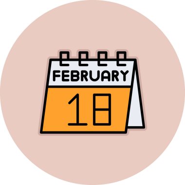 Takvim simgesi vektör illüstrasyonu