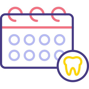 Diş bakımı. Web simgesi basit illüstrasyon