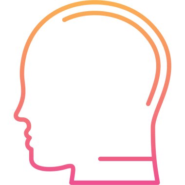 İnsan kafa simgesi vektör illüstrasyonu