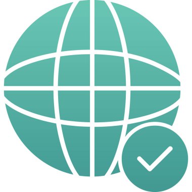 vektör küre simgesi, basit vektör illüstrasyonu