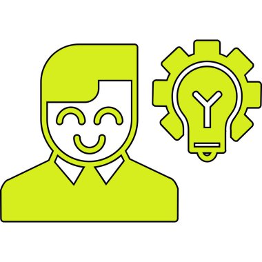 fikir simgesi, vektör illüstrasyonu beyaz üzerine izole edildi