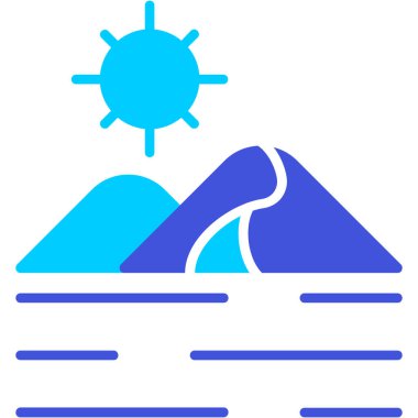 Dağ. Web simgesi basit illüstrasyon