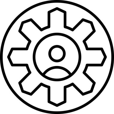 dişli simgesi, vektör çizimi