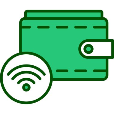 cüzdan ikonu vektör illüstrasyonu