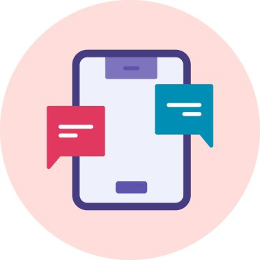 Cep telefonu simgesi, vektör illüstrasyonu