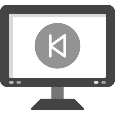 Monitör. Web simgesi basit illüstrasyon