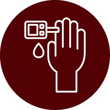 Tıbbi maskeli bir elin vektör çizimi