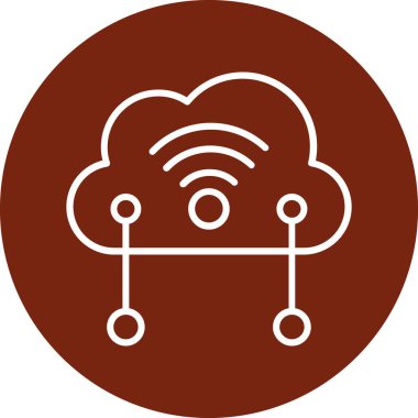 Bulut simgesi vektör illüstrasyonu