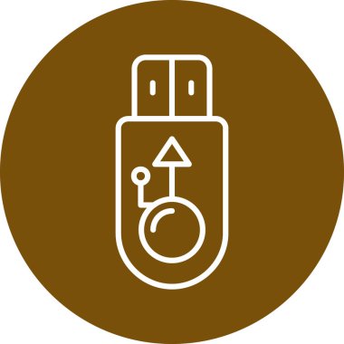 usb simge vektör illüstrasyonu