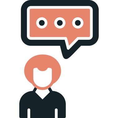 Sohbet simgesi vektör illüstrasyonu