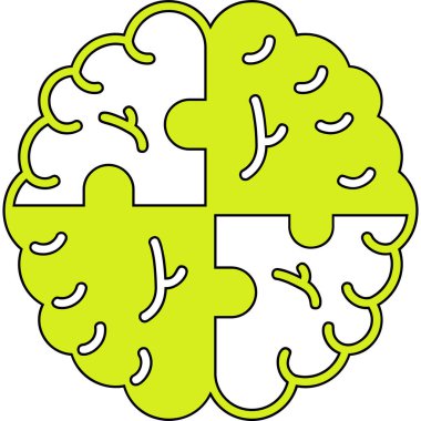 Beyin simgesi, vektör illüstrasyonu