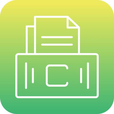 eşsiz veri depolama vektör çizgisi simgesi