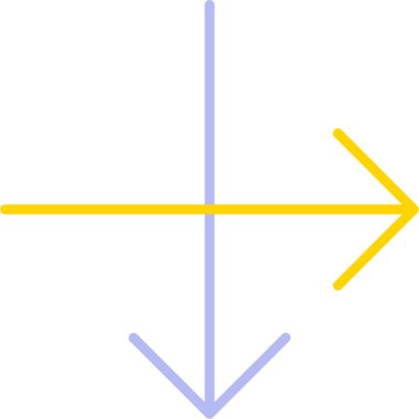 ok vektör simgesini genişlet. biçim düz çizgi sembolü, sarı renk, beyaz arkaplan