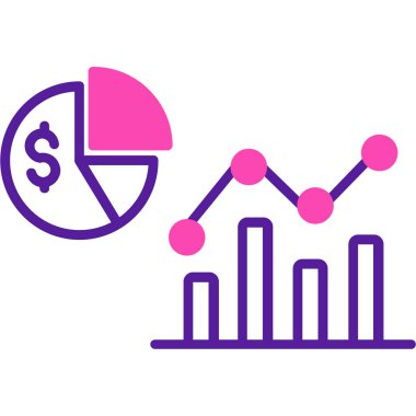 Bir iş grafiği simgesinin vektör çizimi