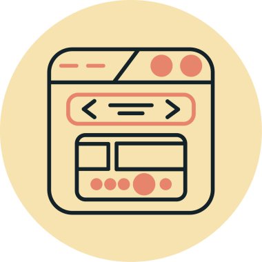 Web simgesi vektör illüstrasyonu