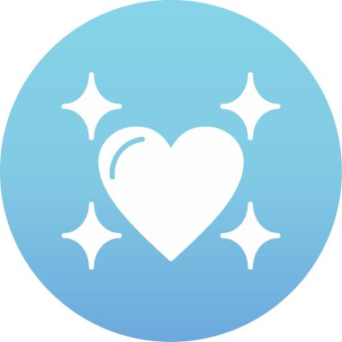 aşk kalp ikonu, vektör illüstrasyonu