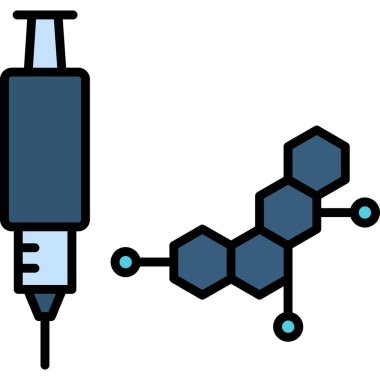 Doldurulmuş uyuşturucu şırıngası simgesi - özet biçimi