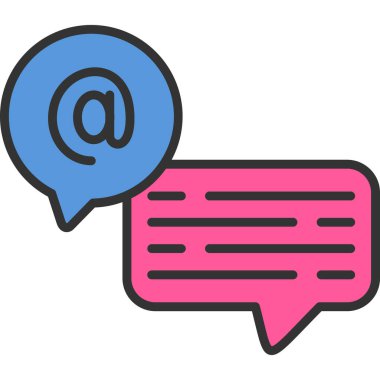 konuşma kabarcığı vektör çizimi