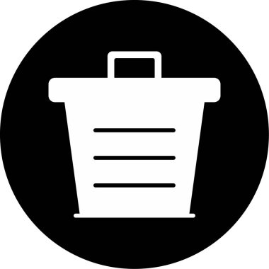 Çöp. Web simgesi vektör illüstrasyonu