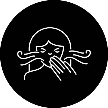 Maskeli bir kadının vektör çizimi