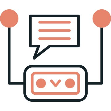 İnternet sohbet simgesi vektör illüstrasyonu