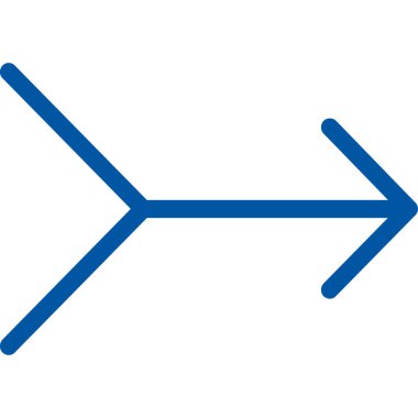 Oklar vektör ince çizgi simgesi