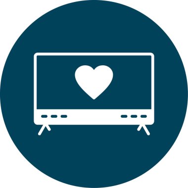 Kalp Vektörü Kabartma Simgesi Tasarımı