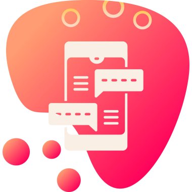 Konuşma balonlu bir konuşma simgesinin vektör çizimi