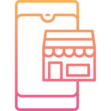 Alışveriş. Web simgesi basit illüstrasyon