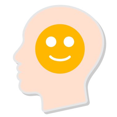 Ampul sembolü çizimi olan mutlu insan yüzü