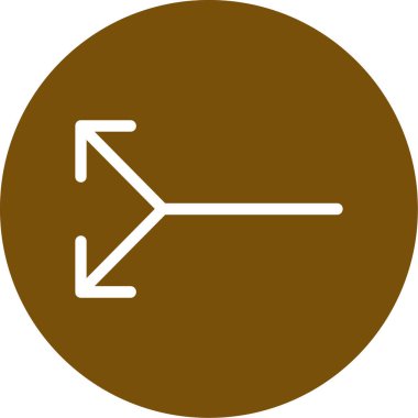 vektör Yönü düz simgesi