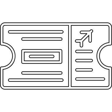 bilet simgesi, vektör illüstrasyonu